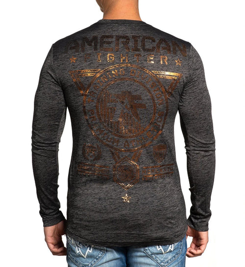 AMERICAN FIGHTER MASSACHUSETTS Men's T-Shirt L/S Biker MMA