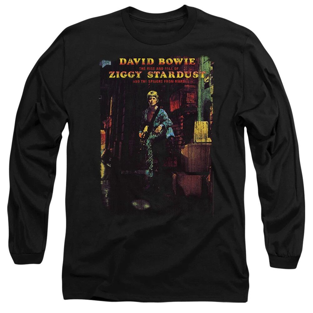 David Bowie Ziggy Stardust Album Mens Long Sleeve T-Shirt, Black