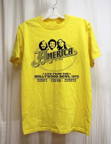 America Band Tour 1975 MADE IN USA T Shirt Full Size S-5XL