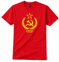 CCCP Hammer & Sickle T Shirt  Russian Soviet Graphic Tee Mens UK