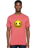Kawaii-Sun Mens Graphic Tee, 100% Cotton, Casual Summer Wear