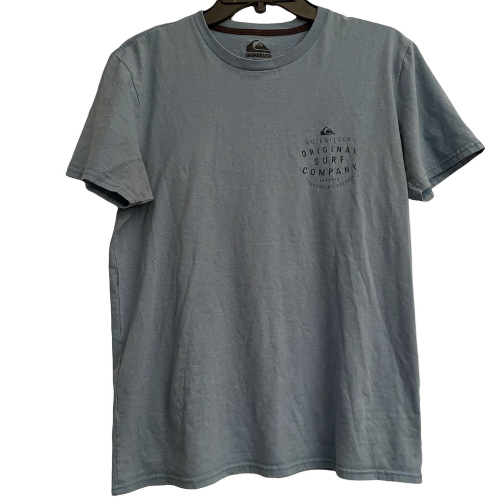 Quiksilver Modern Fit Shirt Men's Small Blue Short Sleeve