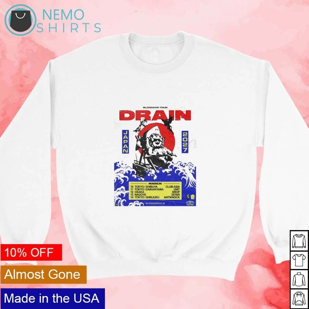 Drain Bloodaxe Tour Japan 2027 Hardcore shirt