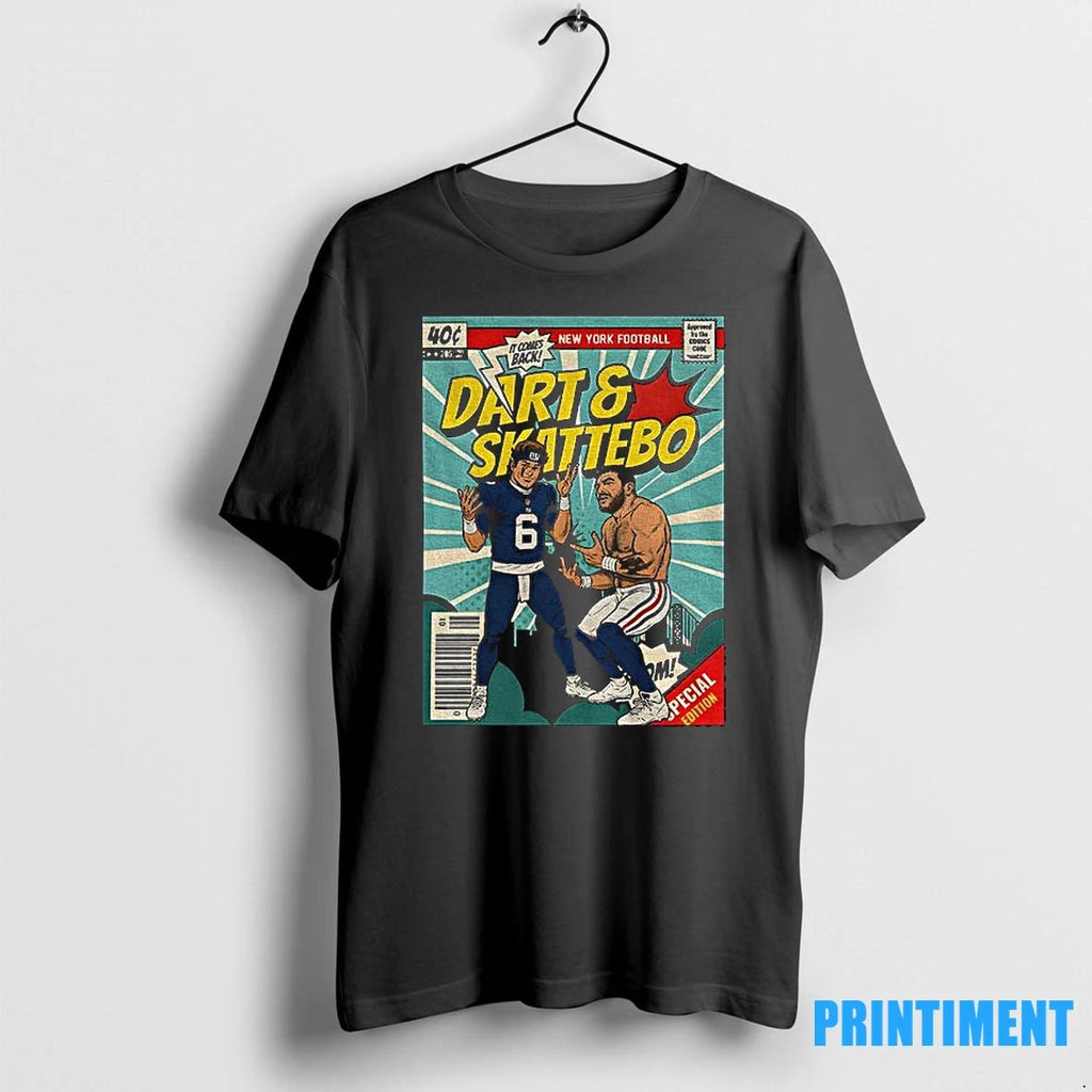 Jaxson Dart And Cam Skattebo Comic It Comes Back Ny Football Tshirts Sweater