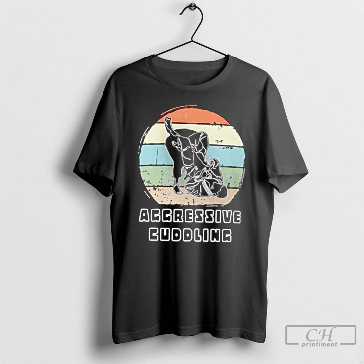 Classic Jiu Jitsu Aggressive Cuddling Vintage T Shirts