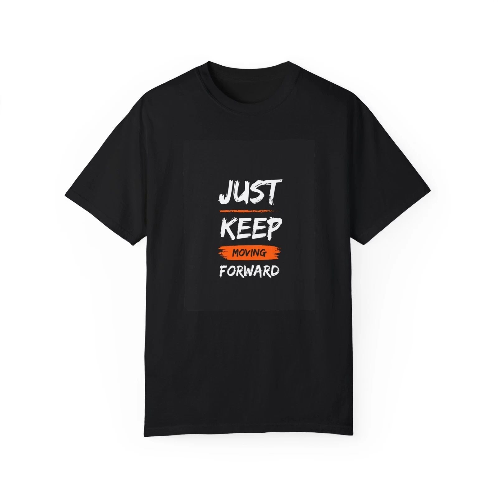 Unisex Garment-Dyed Motivation T-shirt, Black
