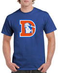 Broncos T-Shirt Denver Football Old Classic Throwback D Retro GDB02