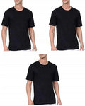 Nautica Men's 3-Pack Crew Neck Classic Fit Stretch Cotton T-Shirt, Black, Size S