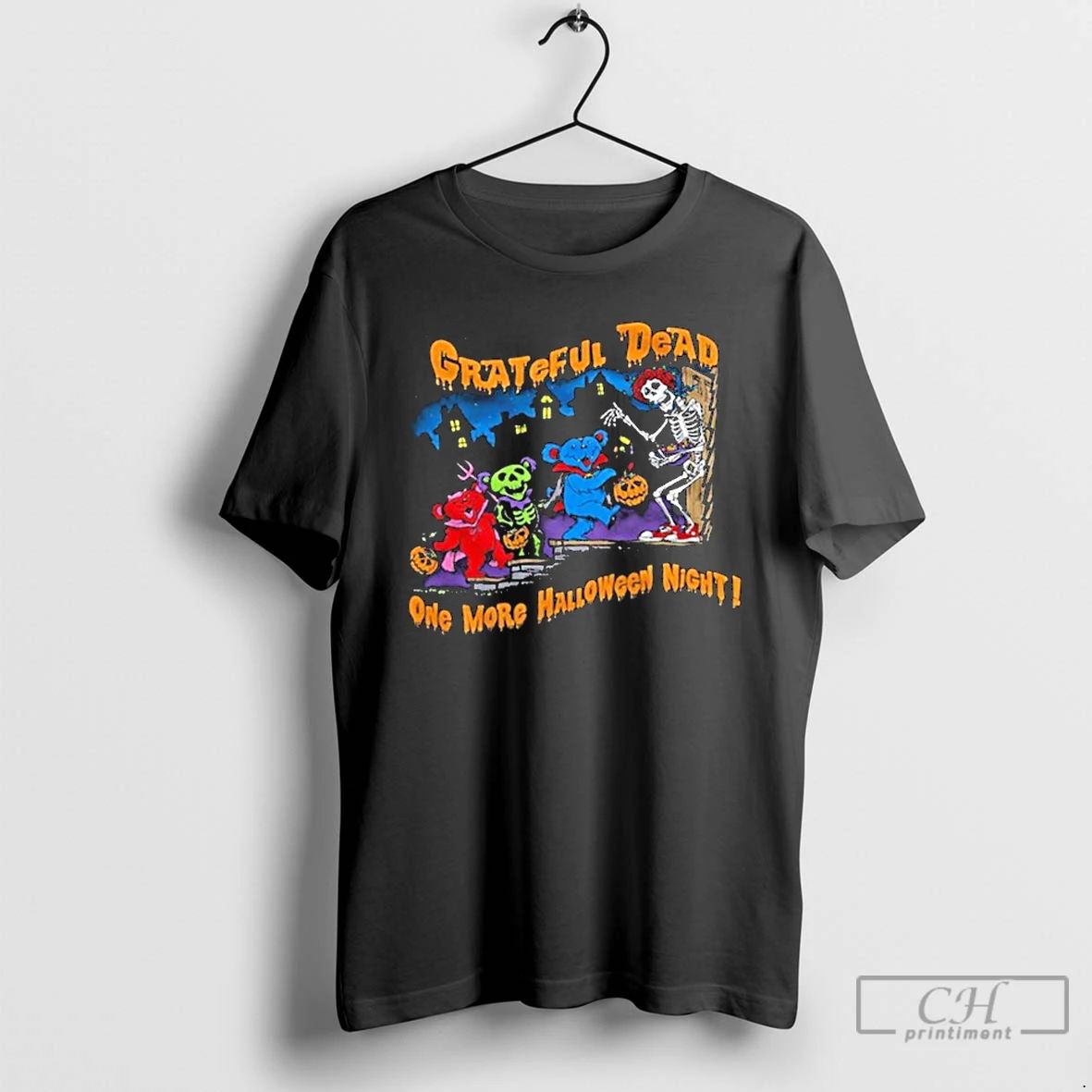 Premium Grateful Dead One More Halloween Night Bears Skeleton T Shirts