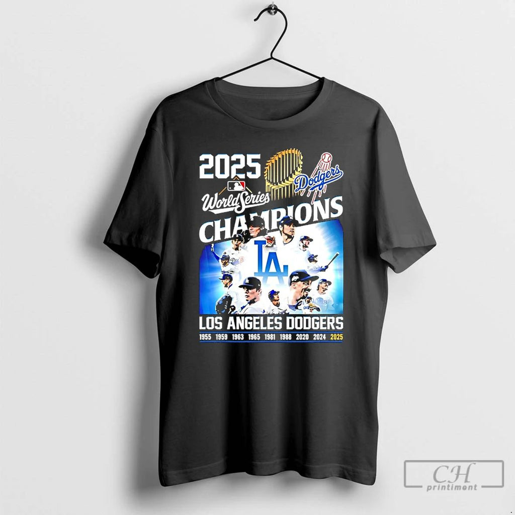 Classic Los Angeles Baseball World Series Champions 2025 All Team T Shirts