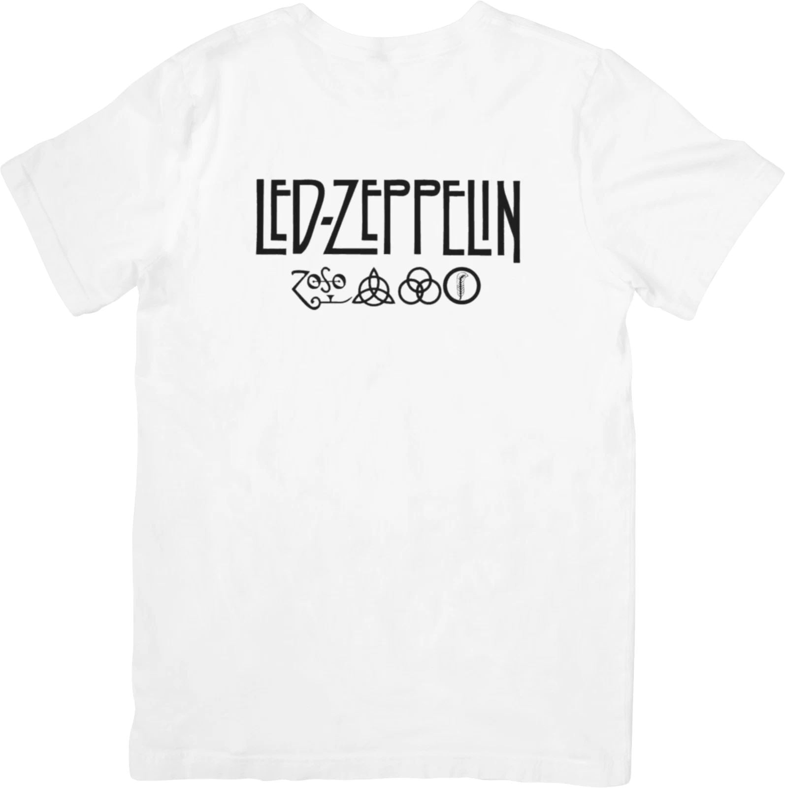 Led Zeppelin Music Fit for Men & Women Quality Cotton T-Shirt White.