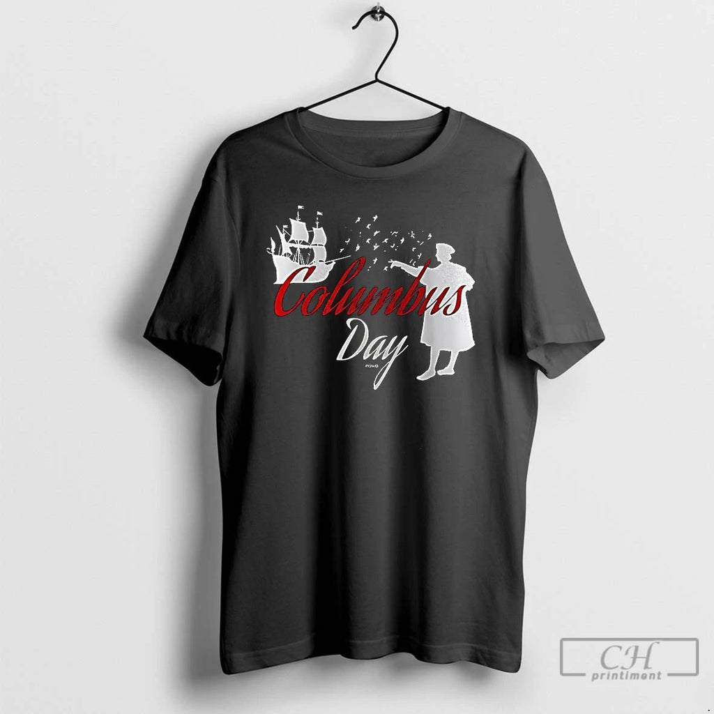 Classic Public Holiday Patriot Usa Happy Columbus Day Ship Flag T Shirts
