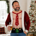 Custom Funny Ugly Sweatshirt - Personalized Christmas Birthday Gifts For Men - Shining Bright With Party Energy