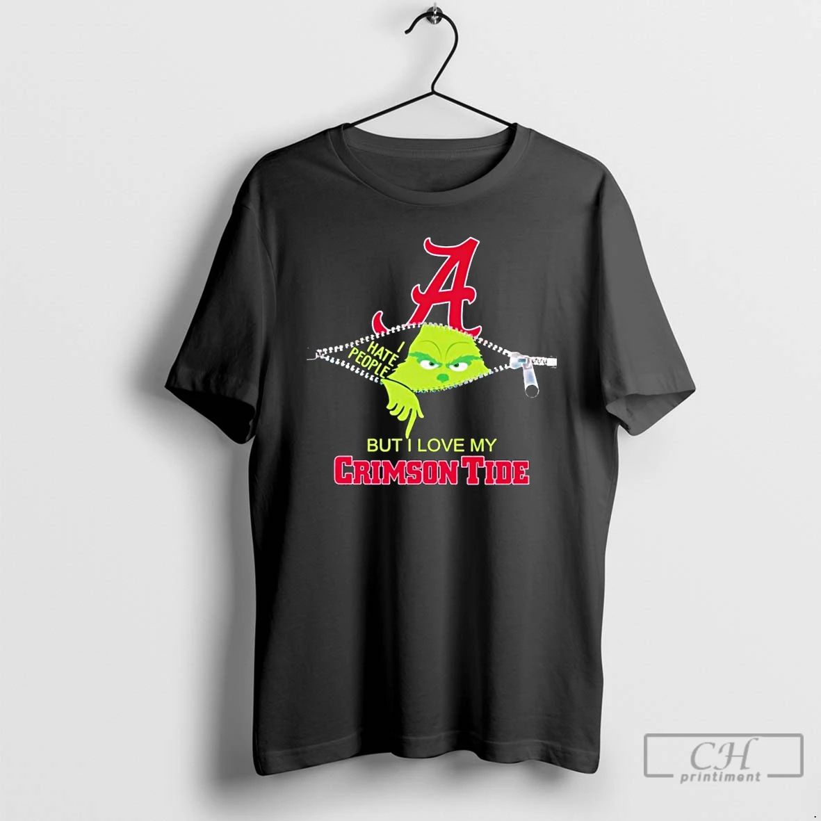 Classic The Grinch I Hate People But I Love My Crimson Tide T Shirts