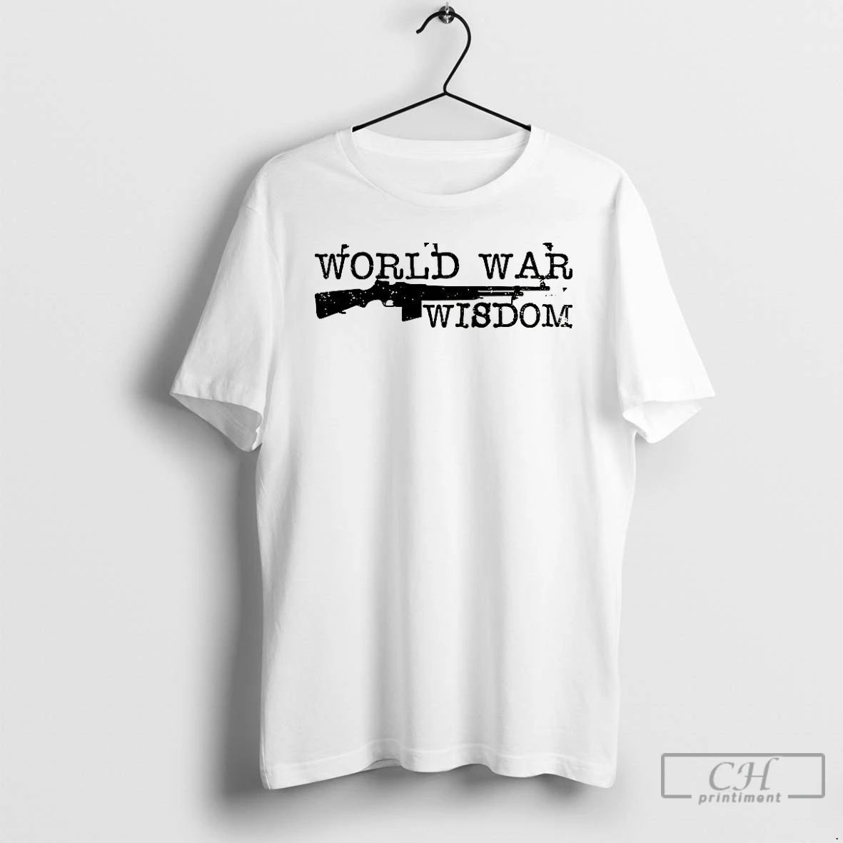 Premium World War Wisdom Rifle Silhouette T Shirts