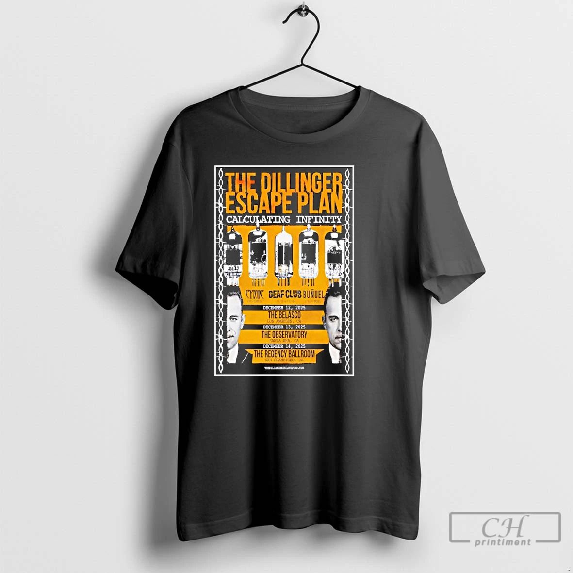 Classic The Dillinger Escape Plan Ca December 12 14 2025 T Shirts