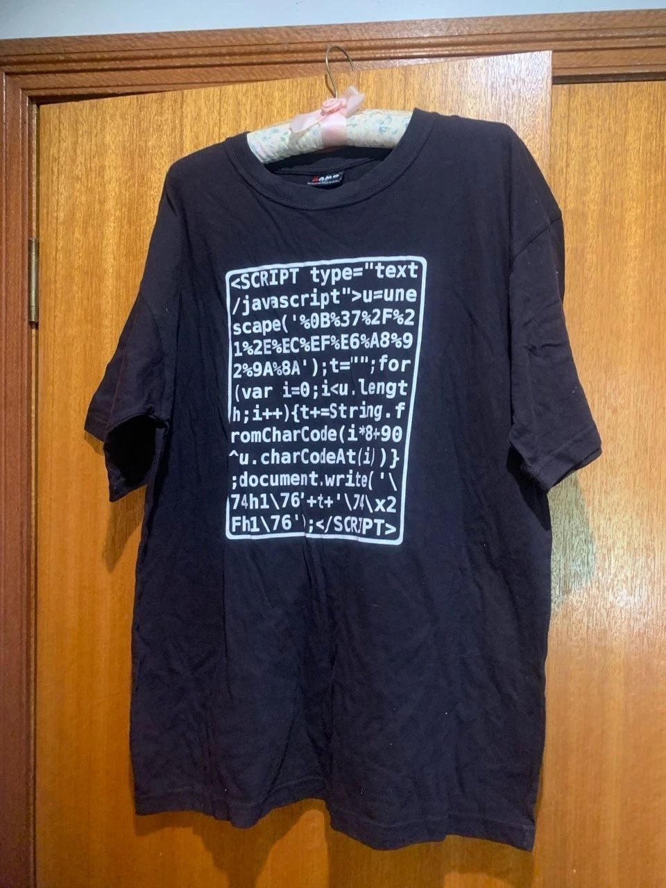 JAVASCRIPT:SOHPOS:COMPUTER:GEEK: BLACK T-SHIRT - SIZE XL - NEARLY NEW