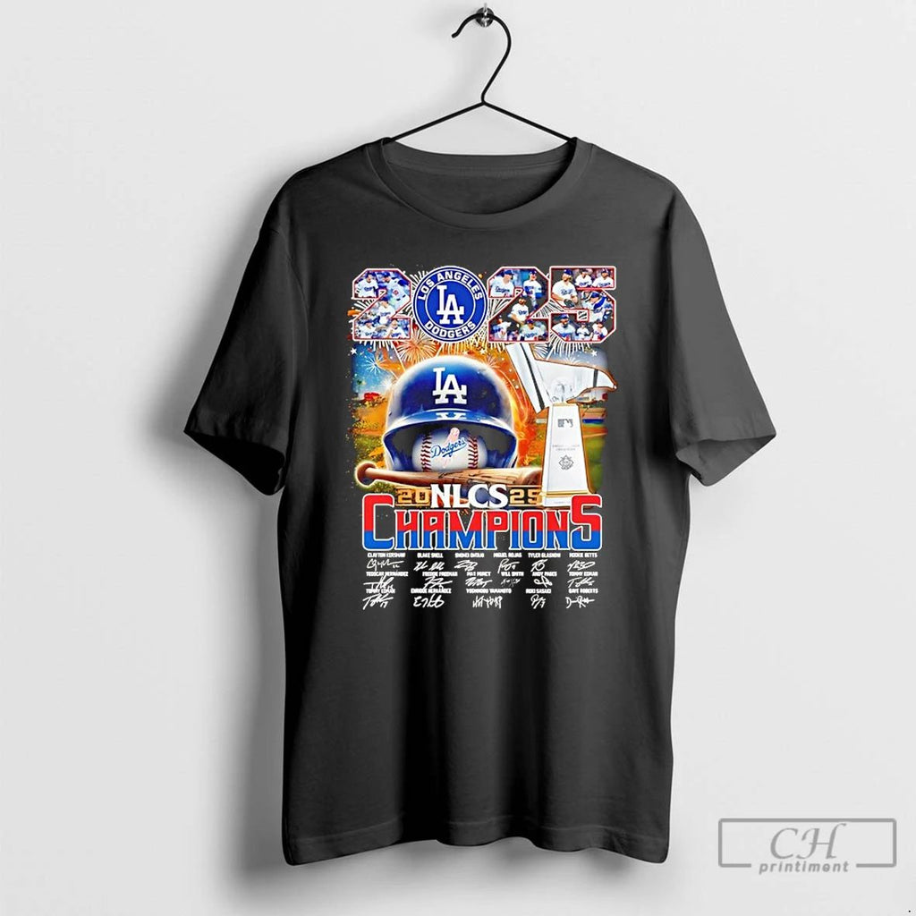 Classic Los Angeles Dodgers Nlcs 2025 Signatures T Shirts