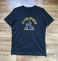 Le Coq Sportif Tour De France Grand Depart Graphic T-Shirt Men's L Faded Black