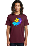 Star-Surfing-1 Mens Graphic Tee,100% Cotton,Casual Summer Wear