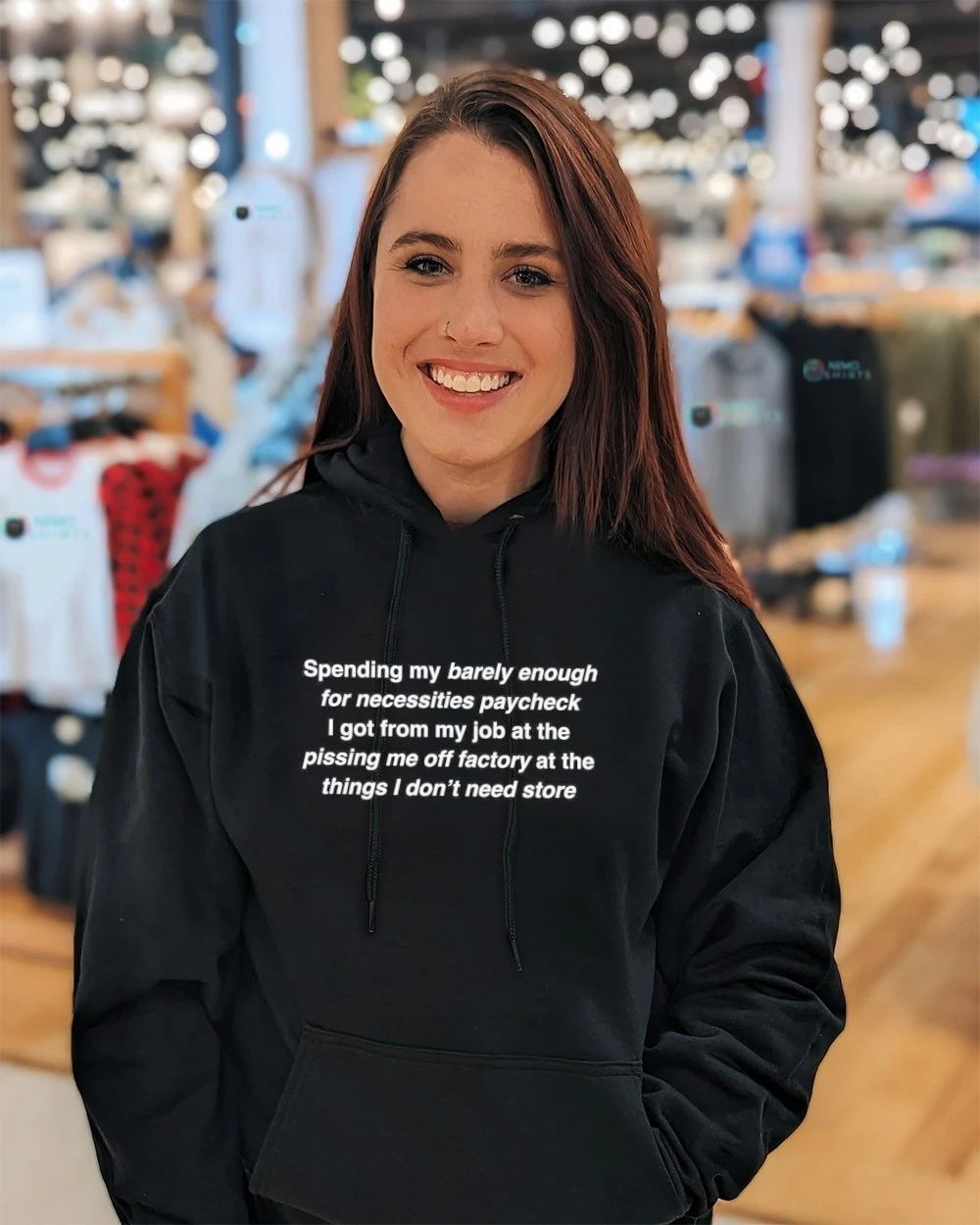 Spending My Barely Enough for Necessities Paycheck Quote shirt