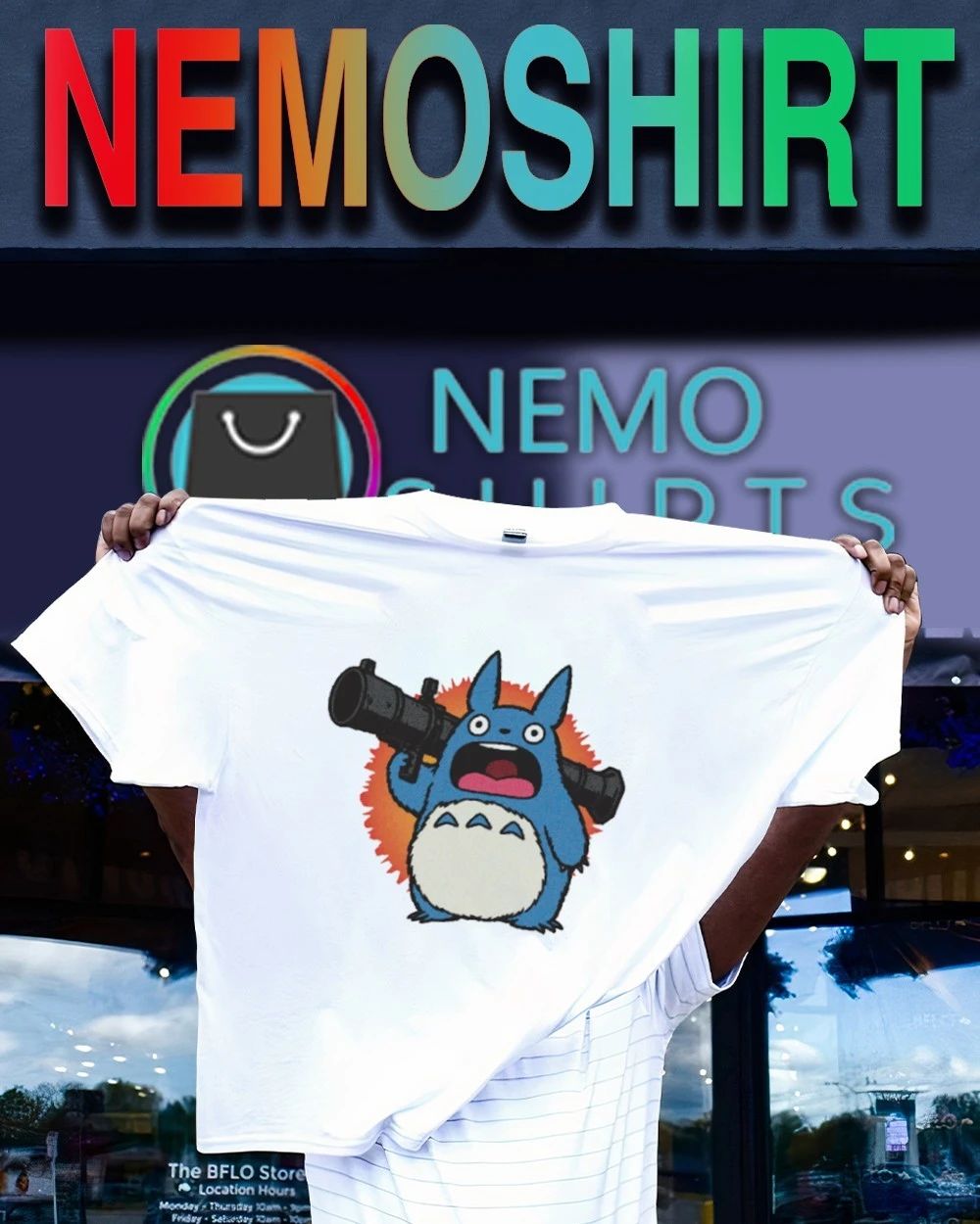 Totoro with Bazooka Anime shirt