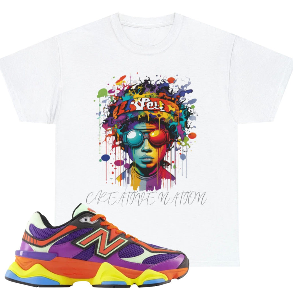 Shirt To Match New Balance 9060 Prism Purple Unisex Tee Sneaker Psychedelic Tee