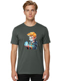 Elf-Boy-With-Crystal Mens Graphic Tee, 100% Cotton, Casual Summer Wear