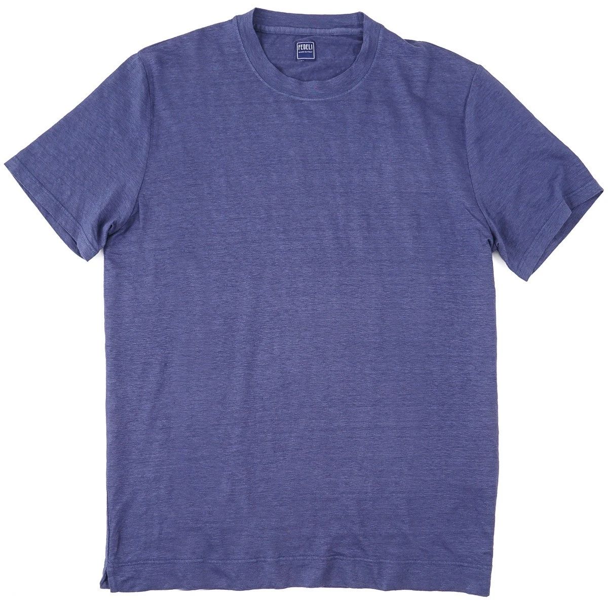 Fedeli Slim-Fit Night Blue Lightweight Stretch Linen T-Shirt L (Eu 52) NWT Tee