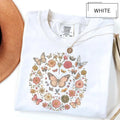 Watercolor Flowers Butterfly Boho Comfort Tee Graphic Shirt Nature Art Gift