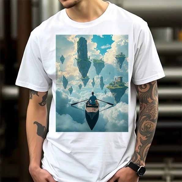 Fantasy THAILAND SURREAL BOAT T-Shirt Tee Gift Idea Tropical Art Design Top Cool