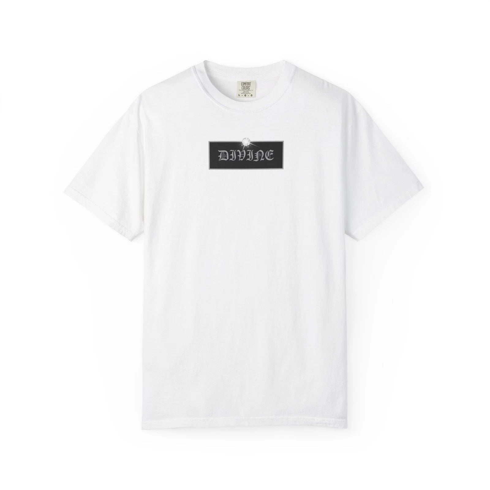 Dainty Cross with Ornate Script T-shirt | Distressed Gothic Graphic