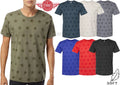 Mens Star Print T-Shirt Soft Blended Fine Jersey Tee S-XL 2XL, 3XL NEW!