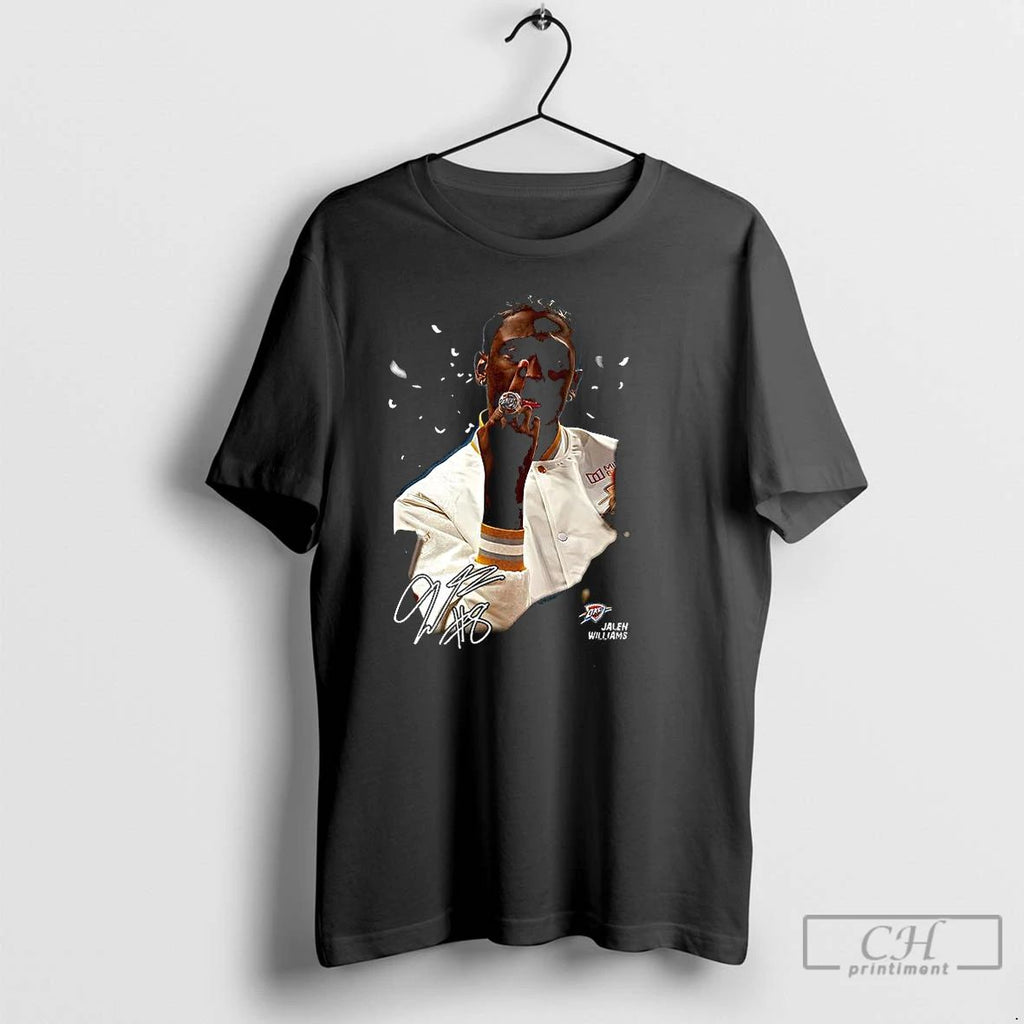 Classic Jalen Williams Oklahoma City Thunder Nba Champions Middle Finger Signature Meme T Shirts