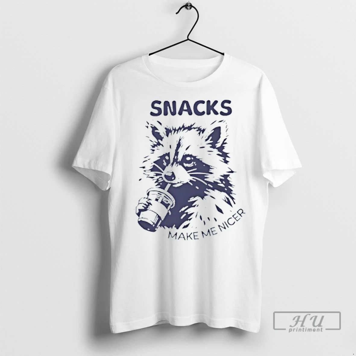 Officials Snacks Make Me Nicer Raccoon T Shirt