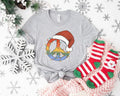 Hippie Christmas T-Shirt, Santa Hat Shirt