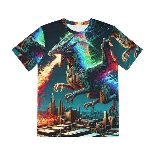 All Over Print T Shirt Glitch Fantasy Dragon Data Corruptions