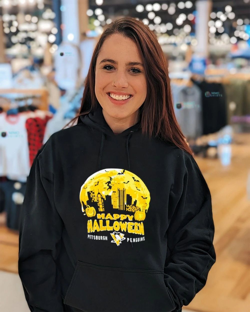 Pittsburgh Penguins Happy Halloween Moon shirt