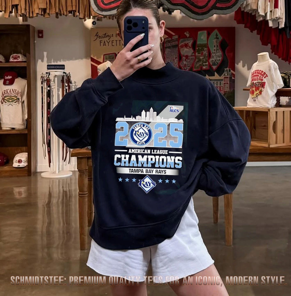 2025 American League Champions Tampa Bay Rays city skyline shirt
