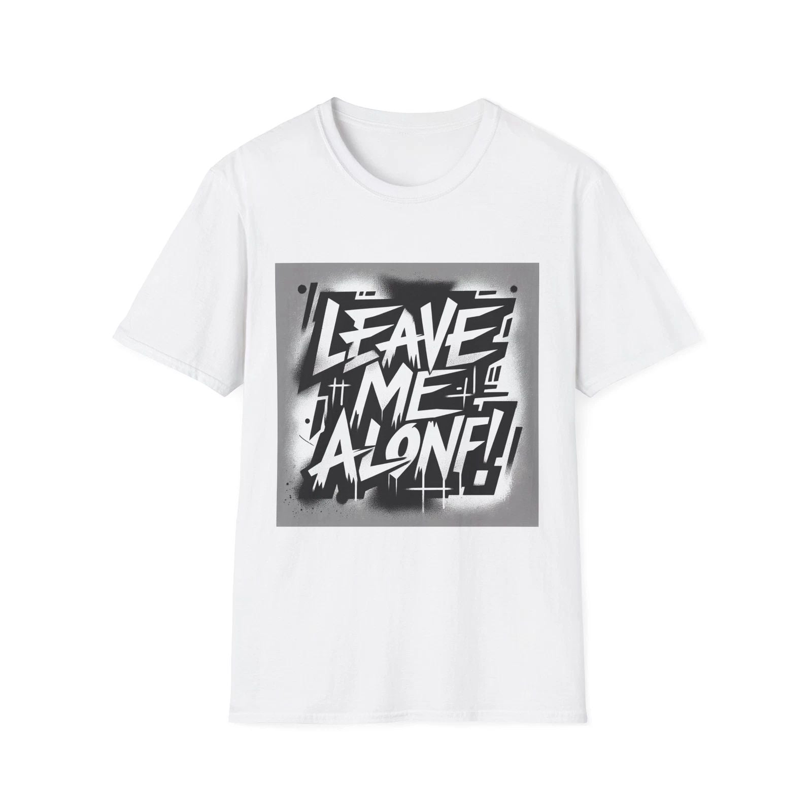 Graphic Tee 'Leave Me Alone!' Motivational Quote, Casual Wear