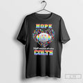 Premium Indianapolis Colts Football Hope Fight Cancer In All Colors Heart T Shirts