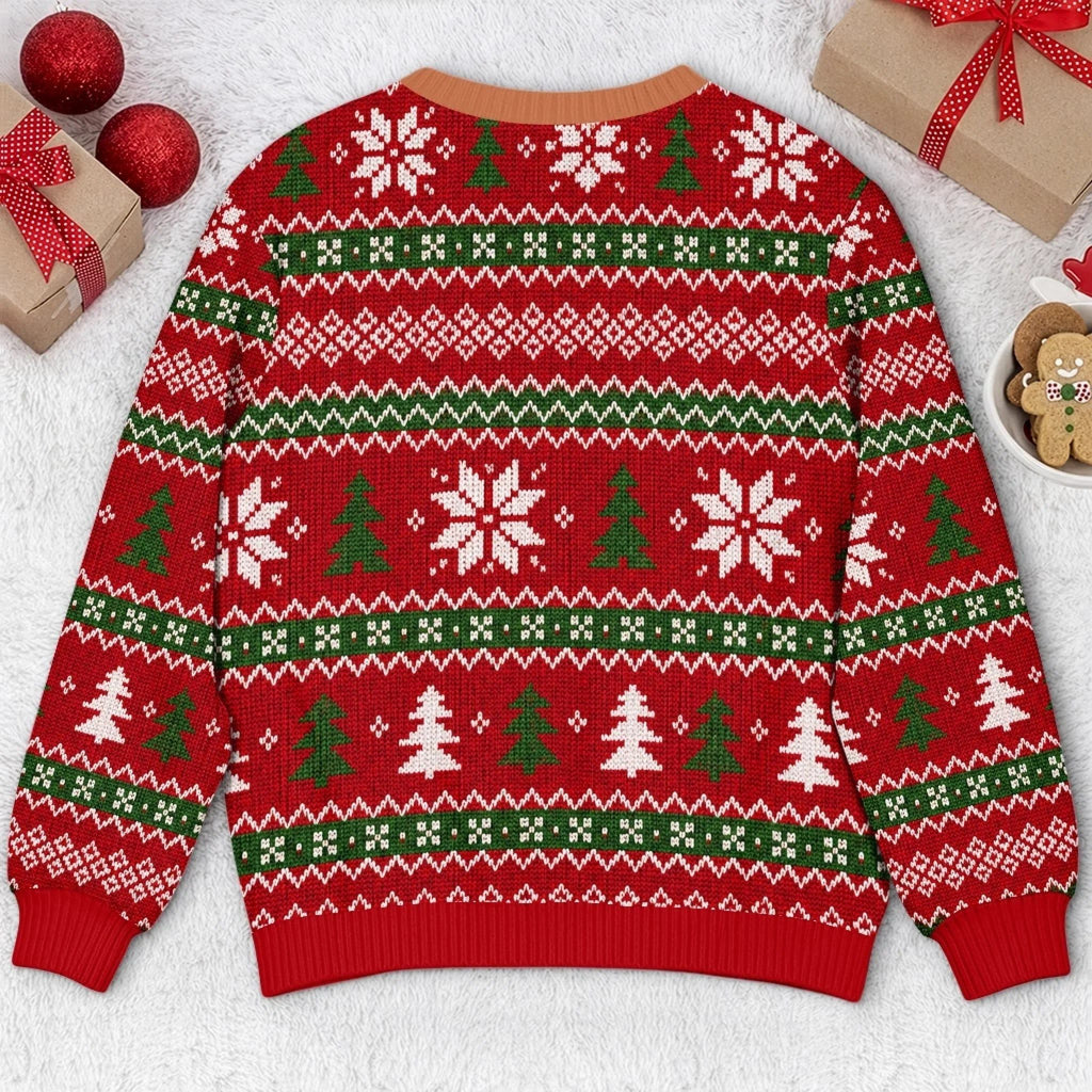 Custom Funny Ugly Sweatshirt - Personalized Christmas Birthday Gifts For Men - Light Up The Holiday Party