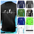 NEW Mens Funny Calm Fishing 3D Printed Graphic T-Shirt Long Sleeve UV Protection