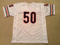 Custom Mike Singletary White Mesh Football Jersey