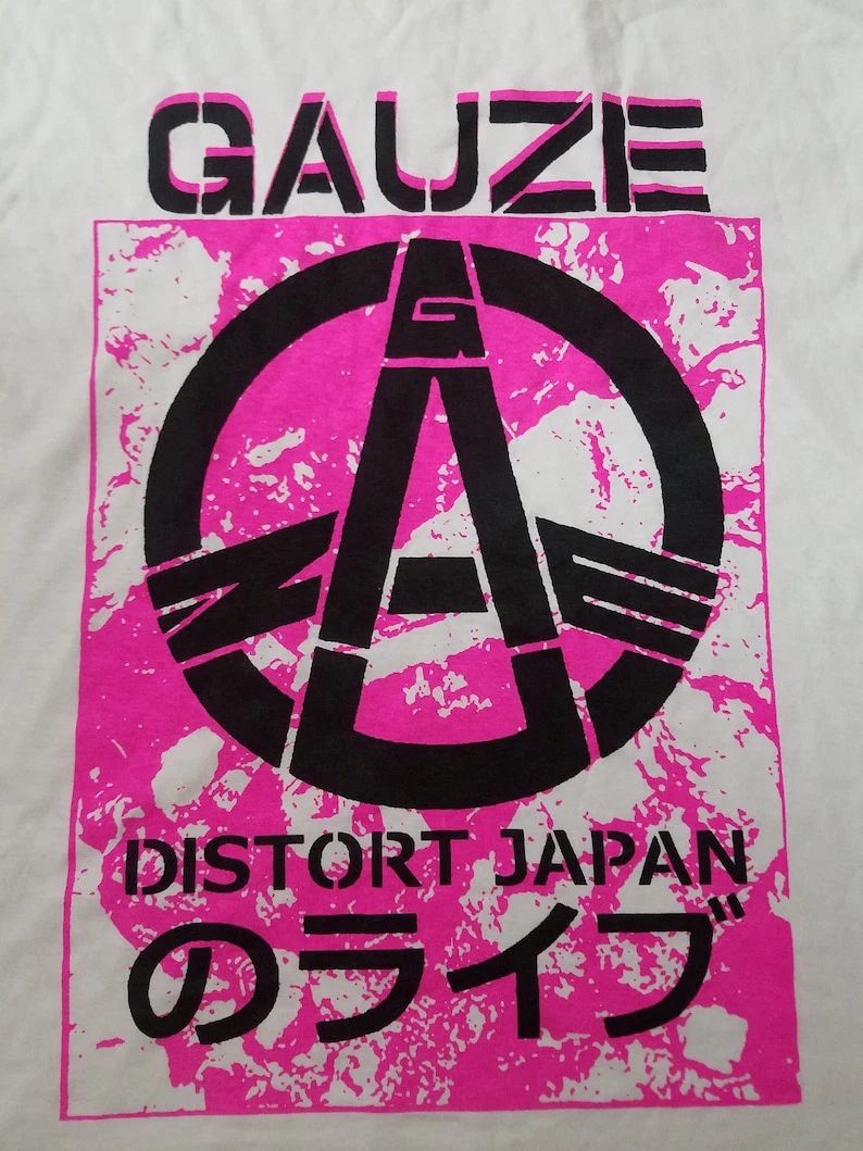GAUZE Double Print T-Shirt Japanese Hardcore Punk Band Merch Tee UK RAW