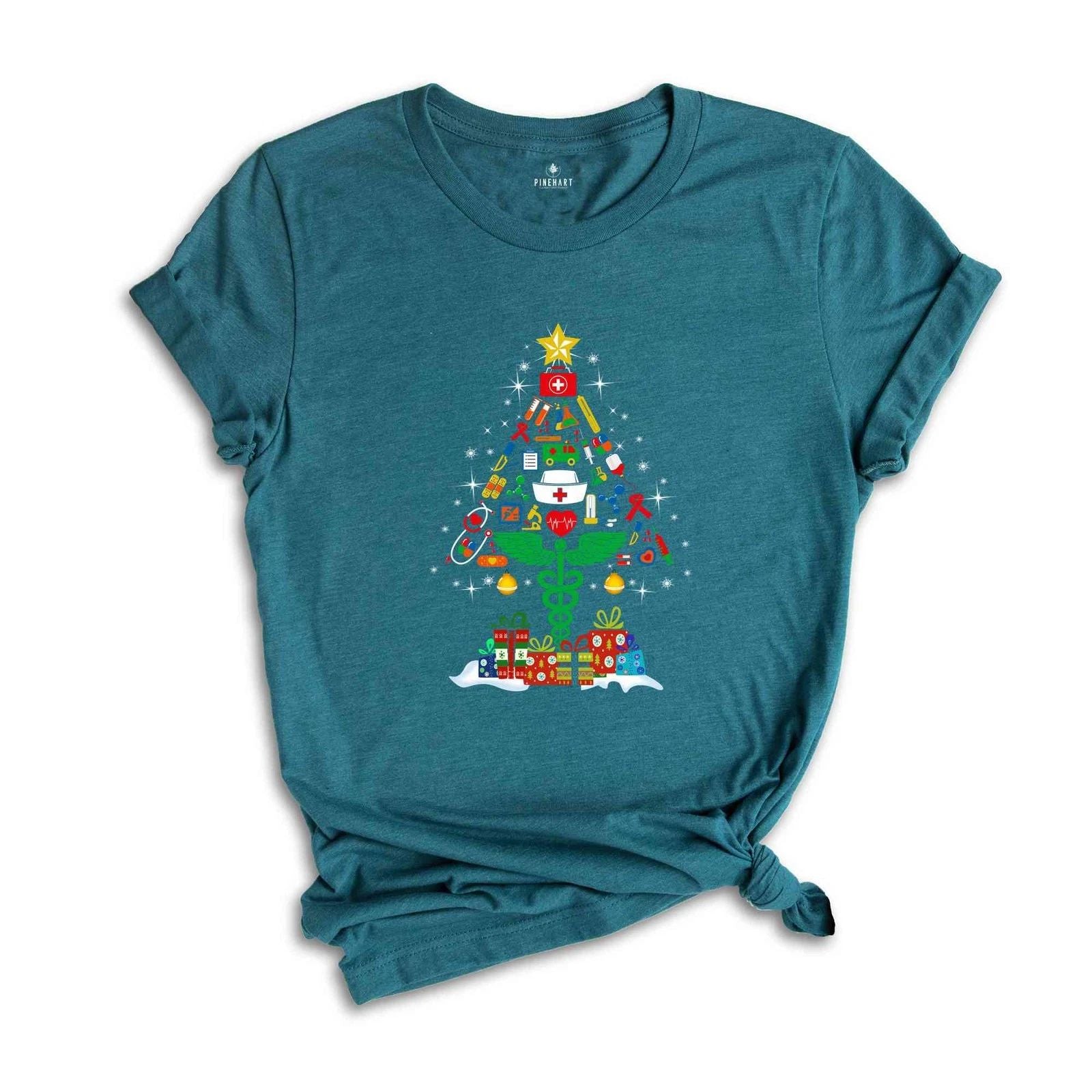 Christmas Tree Nurse Shirt, Christmas Nurse Shirt, Christmas Stethoscope Shirt,