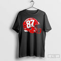 Classic Kansas City Chiefs Travis Kelce 87 Graffiti Helmet T Shirts