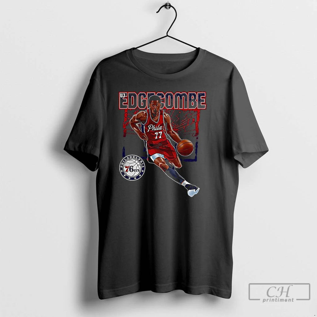 Classic Vj Edgecombe Philadelphia 76ers Nba Number 77 Shattered T Shirts