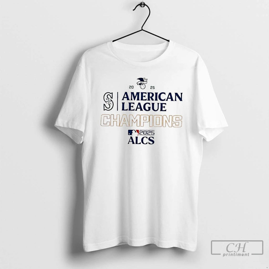 Classic Seattle Mariners Fanatics 2025 American League Champions Locker Room T Shirts