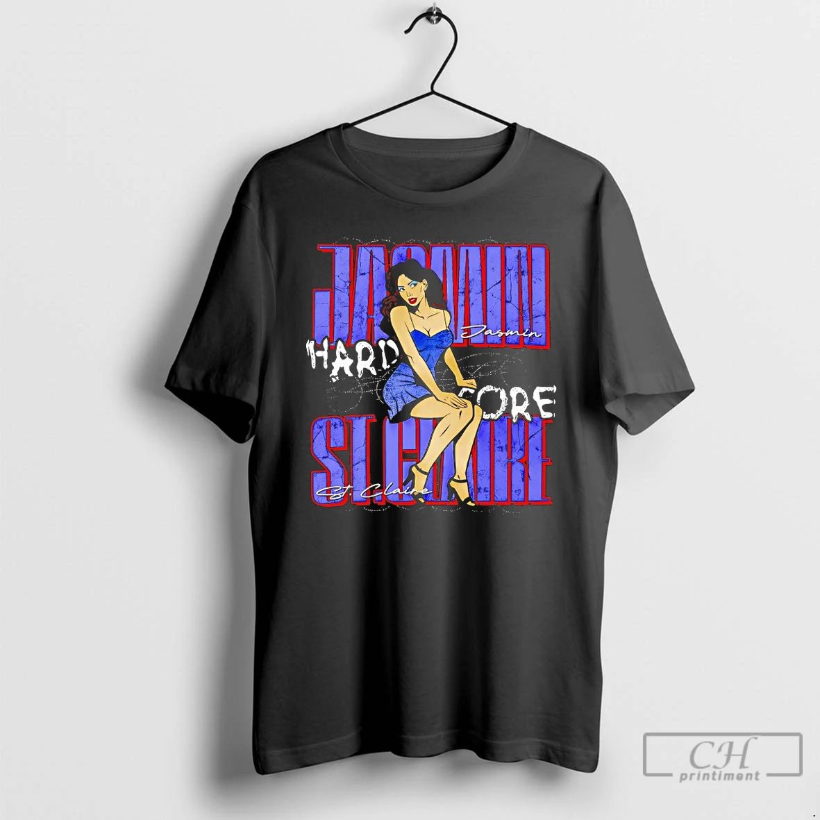 Classic Hardcore Jasmin St Claire Wrestling T Shirts